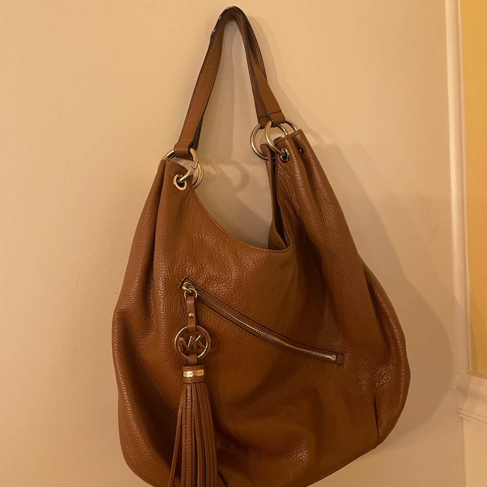 Michael KORS leather cognac hobo bag
